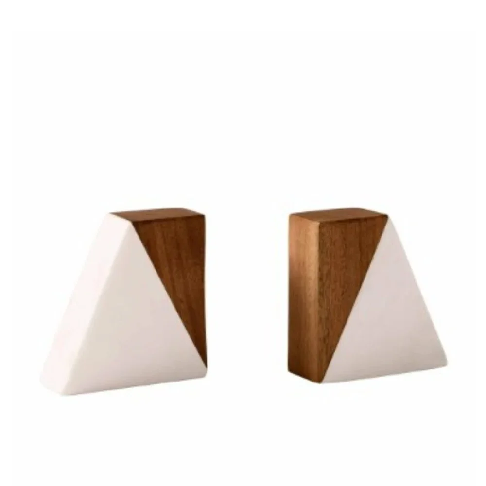 Wood and Marble Bookends, 1.77" x 4.56" - Picture 5 of 5